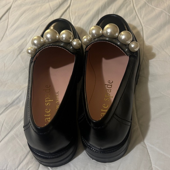 Kate spade black posh pearl loafer Size 8B - Picture 5 of 12